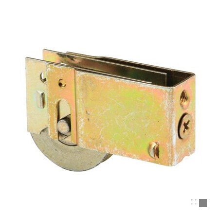 Prime-Line Single 1-1/2 in. Steel Roller Assembly, Ball Bearing, Plain Back Housing (Single Pack) D 1826